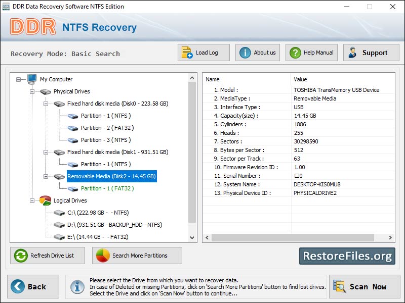 NTFS Files Restore 5.8.4.1 full